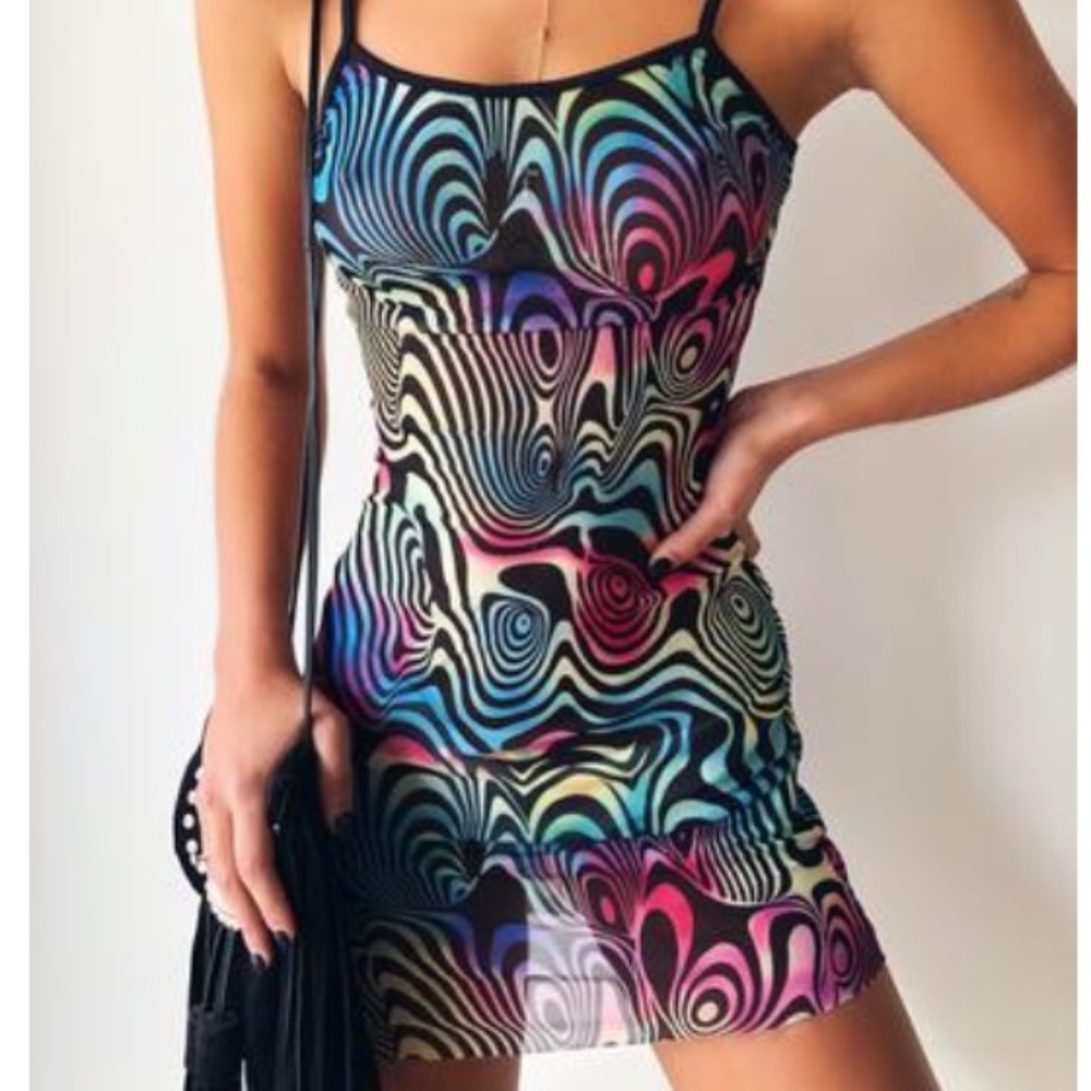 Colorful Mesh Dress